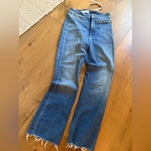 MOTHER kick flare tie up back detail